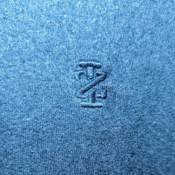 Izod Saltwater Blue Quarter-Zip Pullover with Logo Men's Size M - Picture 3 of 5